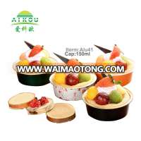 Wholesale disposable with clear plasticc lid aluminum foil round mini baking dessert cups